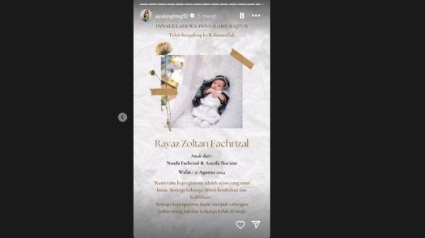 Keponakan Ayu Ting Ting meninggal dunia