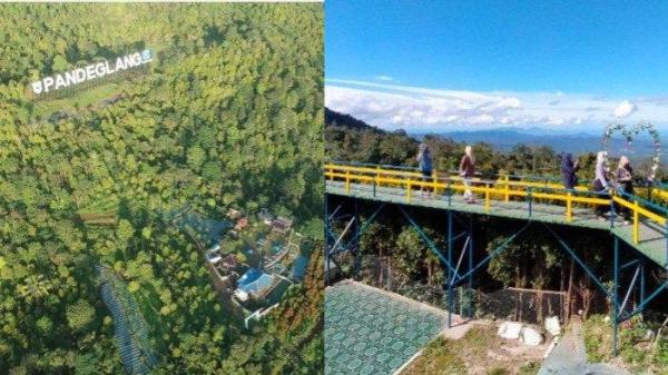 Saung Biru terletak di tengah badan Gunung Karang, di wilayah Kecamatan Cadasari Kabupaten Pandeglang.