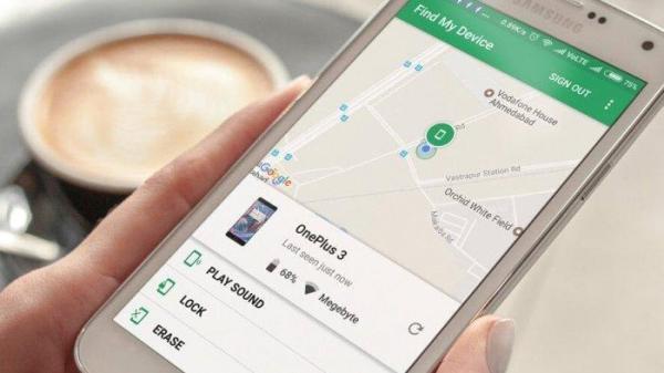 Ilustrasi aplikasi Google Find My Device untuk melacak keberadaan HP yang hilang atau dicuri