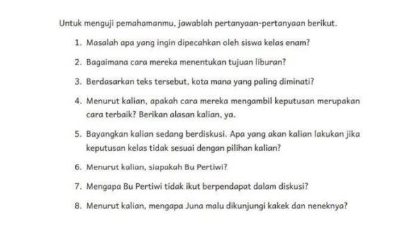 Kunci Jawaban Bahasa Indonesia Kelas 6 SD Kurikulum Merdeka Halaman 143