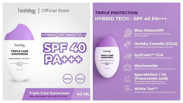 Facetology Triple Care Sunscreen