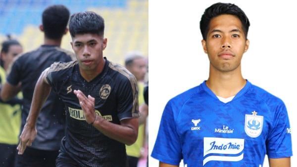 Potret Sandy Ferizal saat memperkuat Arema FC (kiri) dan PSIS Semarang (kanan).