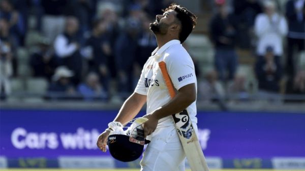 Rishabh Pant walking back after getting dismissed. 