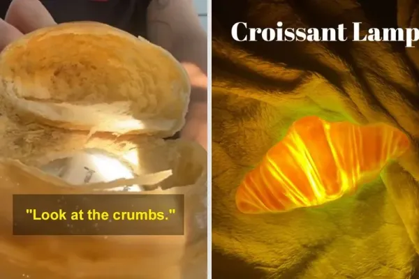 Beli Lampu Bentuk Croissant, Wanita Ini Kaget Ternyata Lampunya Croissant Asli