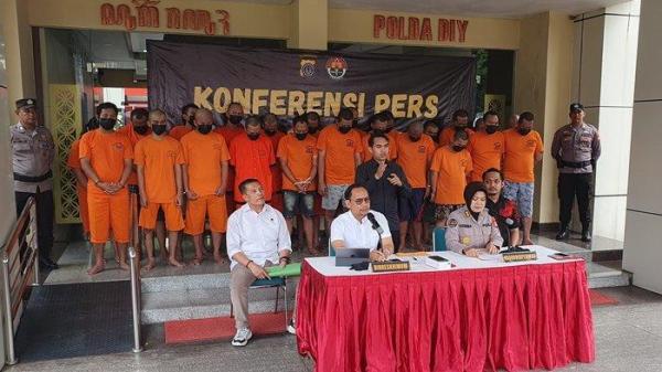 Jumpa pers kasus Curas sepanjang 2024 di Mapolda DIY, Selasa (10/9/2024)