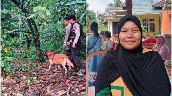 Lokasi penemuan jasad Nia Kurnia Sari, gadis penjual gorengan yang ditemukan tewas terkubur tanpa busana di Padang Pariaman, Sumatera Barat (kiri) dan Rini Mahyuni (19), kakak korban (kanan).