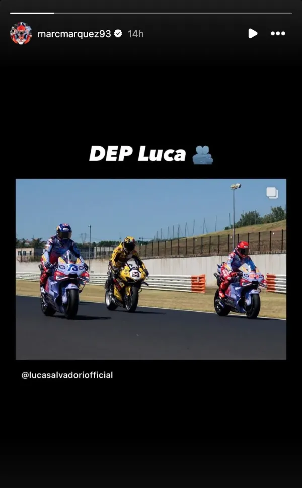 Marc Marque berbelasungkawa atas meninggalnya Luca Salvadori.