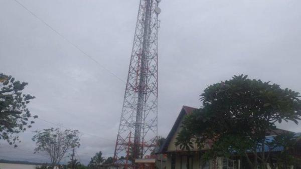 ILUSTRASI kondisi tower Jaringan Telkomsel di Tana Tidung, Kalimantan Utara.