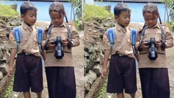Kinanti Azzahra Affandy, bocah kelas 2 SD di Ciamis yang jago memotret bak fotografer profesional.