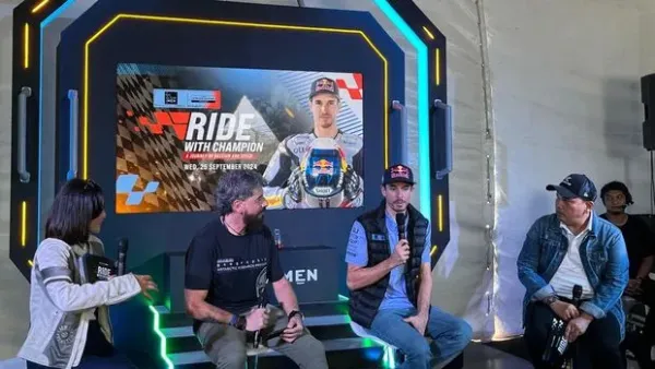 Alex Marquez berkunjung ke Sirkuit Formula E Jakarta