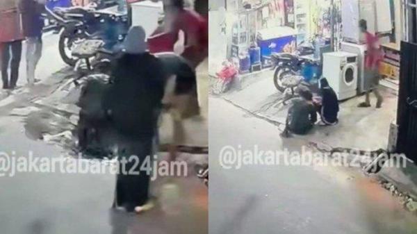 Rekaman cctv Agus Salim disiram air kerja oleh rekan kerjanya pada Minggu (1/9/2024).