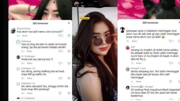 Akun TikTok milik Resti Widia. Jasad korban ditemukan dalam lemari (screenshot TikTok Milik Risti Widia)