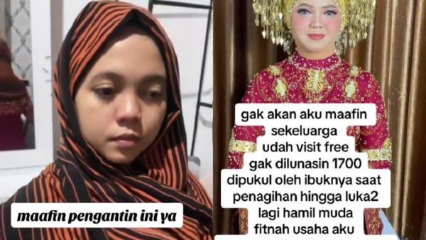 Nabilla bagikan foto pengantin yang tidak mau melunasi jasa riasnya.