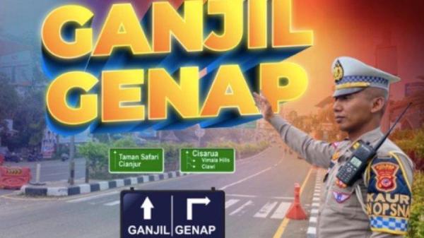 Jalur ganjil genap kawasan wisata Puncak Bogor, Minggu (25/6/2023)