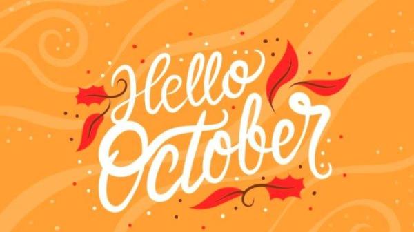 Ilustrasi ucapan selamat datang Oktober 2023.