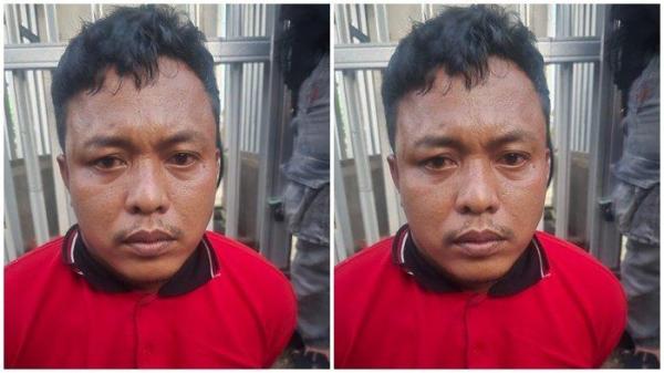 Pelaku pembunuhan sopir travel asal Jambi Heri Susanto ketika diamankan oleh tim gabungan Polres Muba dan Polda Jambi.