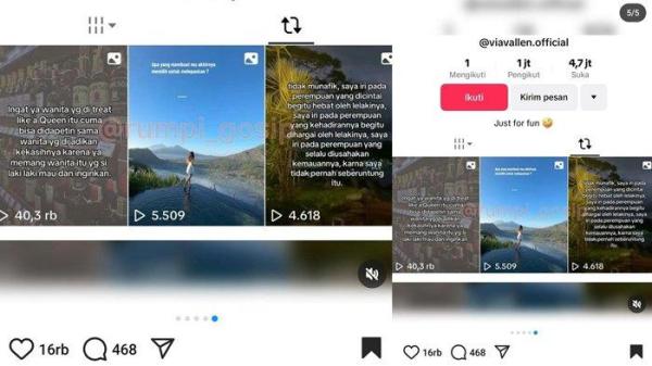 TikTok Via Vallen isi postingannya banyak tentang KDRT