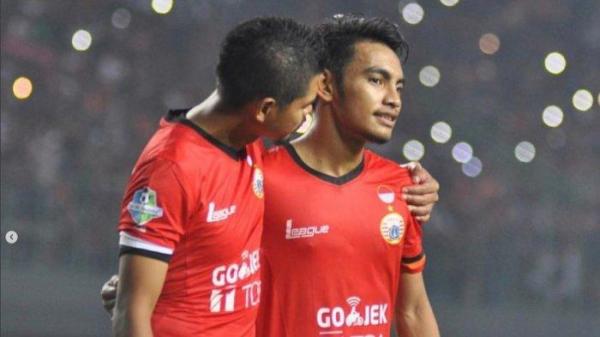 Ambrizal Umanailo bersama Bambang Pamungkas saat memperkuat Persija Jakarta.