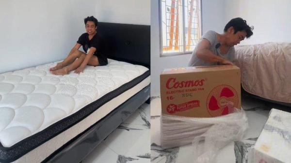 Mimi Peri unboxing kasur dan kipas angin untuk rumah barunya