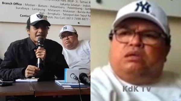 Ekspresi wajah pengacara Razman Arif Nasution jadi sorotan saat kliennya, Vadel Badjideh memberikan penjelasan terkait sosok 'Sayangku 2' saat preskon