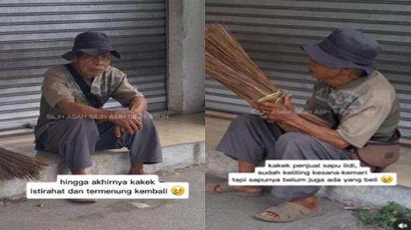 Kisah Abah Solihin Kuli Jual Sapu Keliling, Tetap Bersyukur Meski Cuma Bawa Pulang Uang Rp 5 Ribu