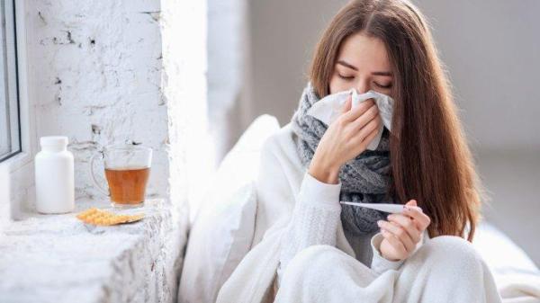 Ilustrasi seseorang terkena virus flu.