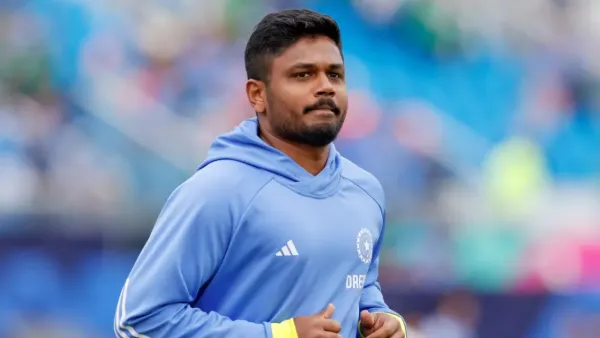 6,6,6,6,6,6..... Sanju Samson shines for Kerala in domestic cricket, scoring 104 runs in 31 balls while filling the bowlers' shoes. 1