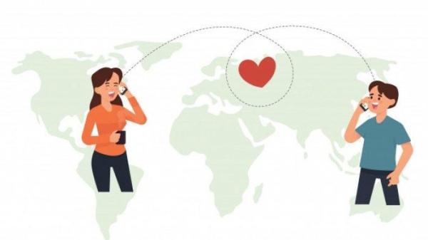 Ilustrasi pasangan LDR - Kumpulan pantun LDR, cocok dikirimkan ke pasangan untuk melepas rindu.