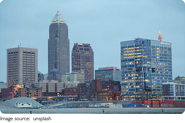 Cleveland Sunset Skyline