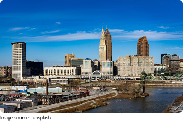 Cleveland Sunset Skyline