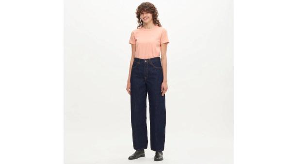 Ilustrasi celana jeans reguler fit.