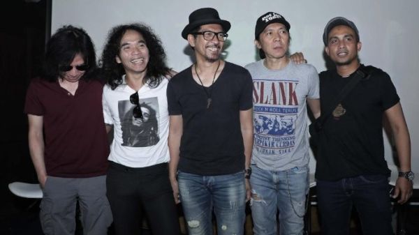 Grup musik Slank saat ditemui di kawasan Tebet Jakarta Selatan, Selasa (16/10/2018).