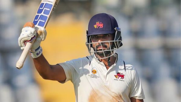 6,6,6,6,4,4,4,4.....Ajinkya Rahane got furious in Ranji Trophy, beat Hyderabad bowlers fiercely, played a historic inning of 265 runs. 1