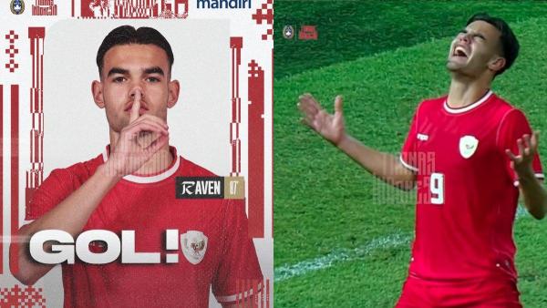 Aksi selebrasi dari Jens Raven yang mencetak gol keenam Timnas U-19 Indonesia ketika melawan Filipina, Rabu, 17 Juli 2024.
