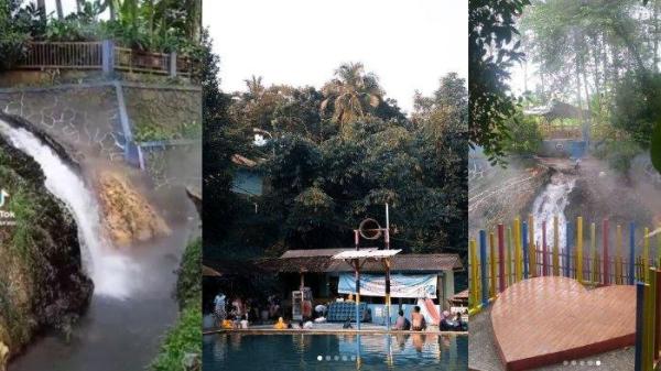 Kolase wisata pemandian air panas Cisolong.