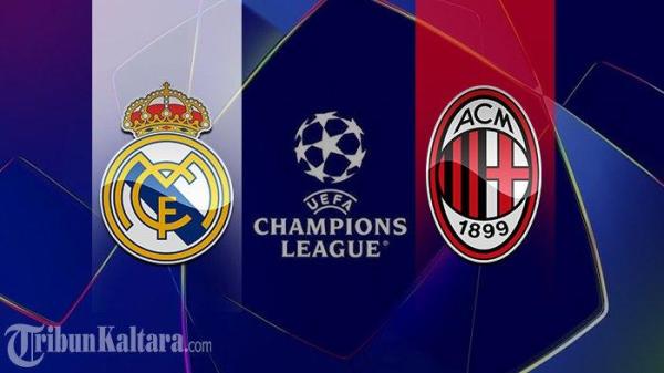 Real Madrid vs AC Milan di Liga Champions.
