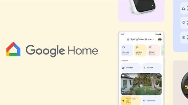 Ilustrasi aplikasi Google Home di HP Android