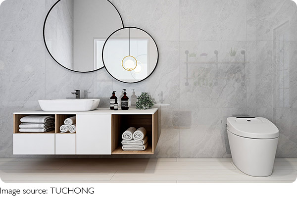 Trang trí tường phòng tắm