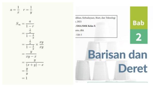 Alternatif penyelesaian soal nomor 4 berupa deret geometri yang terdapat pada halaman 60.