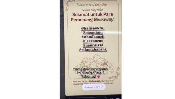 5 foto Nadin Amizah gelar Meet and Greet kolaborasi dengan Telkomsel, Buat giveaway kecil-kecilan