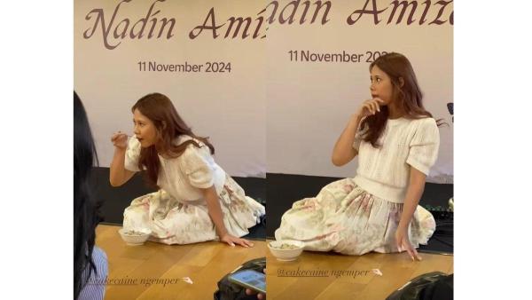 5 foto Nadin Amizah gelar Meet and Greet kolaborasi dengan Telkomsel, Ikut lesehan bareng fans