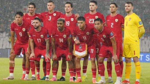 Starting eleven timnas Indonesia saat melawan Jepang pada Kualifikasi Piala Dunia 2026 Zona Asia di Stadion Utama Gelora Bung Karno, Jakarta, Jumat (15/11/2024).