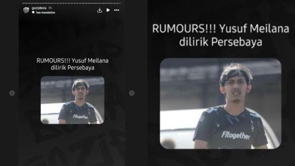 Fullback Persik Kediri, Yusuf Meilana masuk ke dalam radar bidikan Persebaya Surabaya.