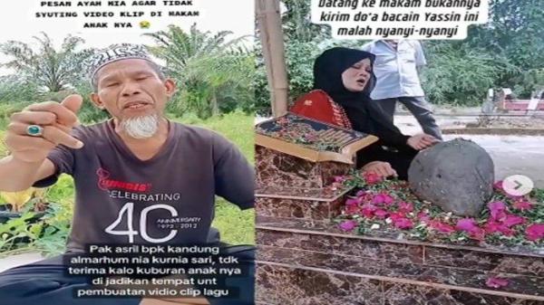 Ayah Nia Kurnia Sari marah makam anaknya dijadikan konten bernyanyi