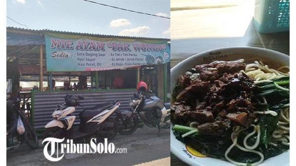 Mie Ayam Pak Wondo dengan Suasana Embung Pengantin Wirun.