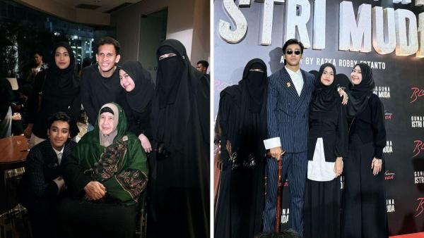 Umi Pipik hadir bersama anak dan menantunya