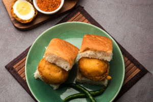 Delicious Egg Vada Pav