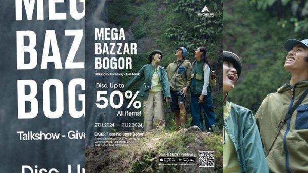 Event promo gede-gedean ini dilakukan mulai dari tanggal 27 November sampai 1 Desember 2024, hanya di EIGER Adventure Flagship Store Bogor.
