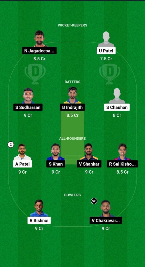 GUJ vs TN Dream11 Prediction Fantasy Cricket Tips Dream11 Team Indian Domestic T20 Trophy