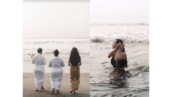 5 unggahan Ariel Tatum melukat bersama Ibu Mangkunya di Bali, Tutup bulan dengan melukat